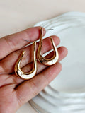 Elegant Gold Plated Long Hoops | AMOLA