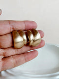Matte Gold Chunky Statement Hoops | AMOLA