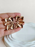 Golden Anti Tarnish Petal Stud Earrings | AMOLA