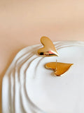 Anti Tarnish Gold Plated Heart Earrings | AMOLA