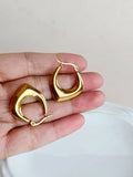 Gold Plated Stainless Steel Hoop Earrings | AMOLA