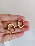 Chunky Gold Plated U-Shaped Hoop Earrings | AMOLA