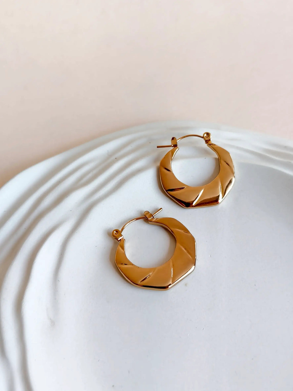 Swing Gold Stainless Steel Hoop Earrings | AMOLA