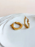 Gold Plated Retro Hoop Earrings | AMOLA