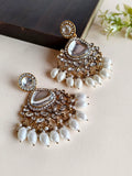 Polki Diamond pearl Drops Dangler Earring | AMOLA