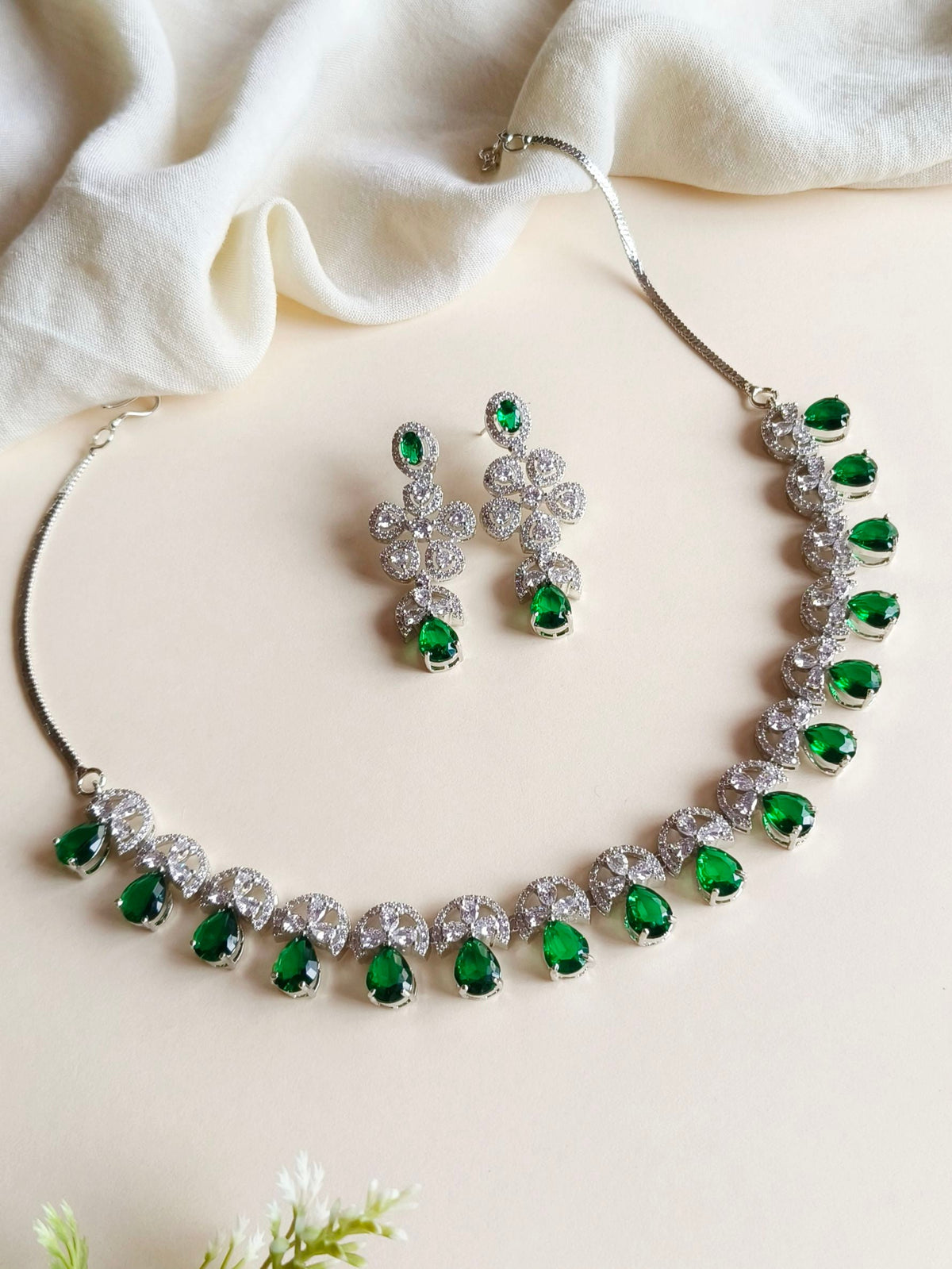 Designer American Diamond Necklace | AMOLA