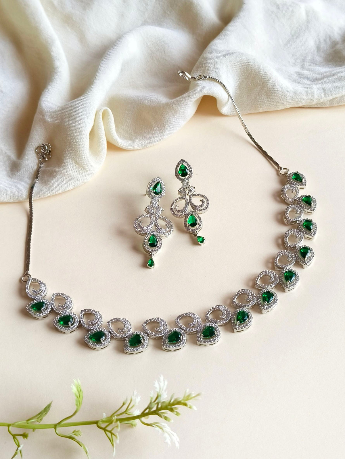 Stylish American Diamond Necklace | AMOLA