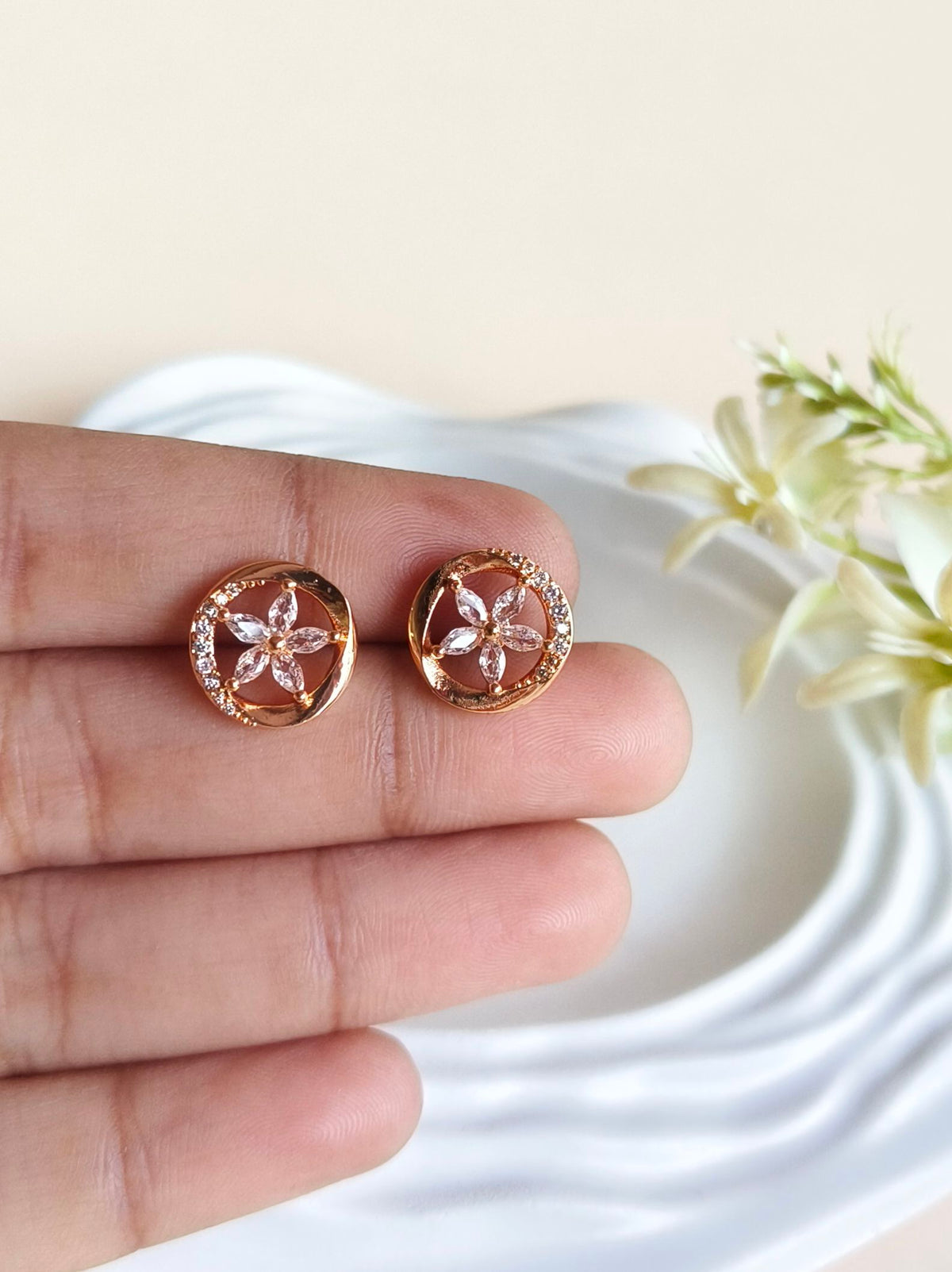 Elegant Daily Wear Stud Earrings | AMOLA
