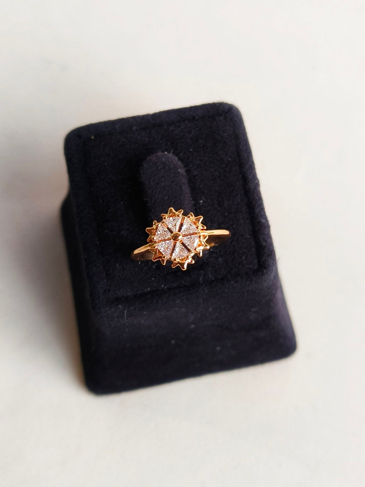 Stylish American Diamond Adjustable Ring | AMOLA