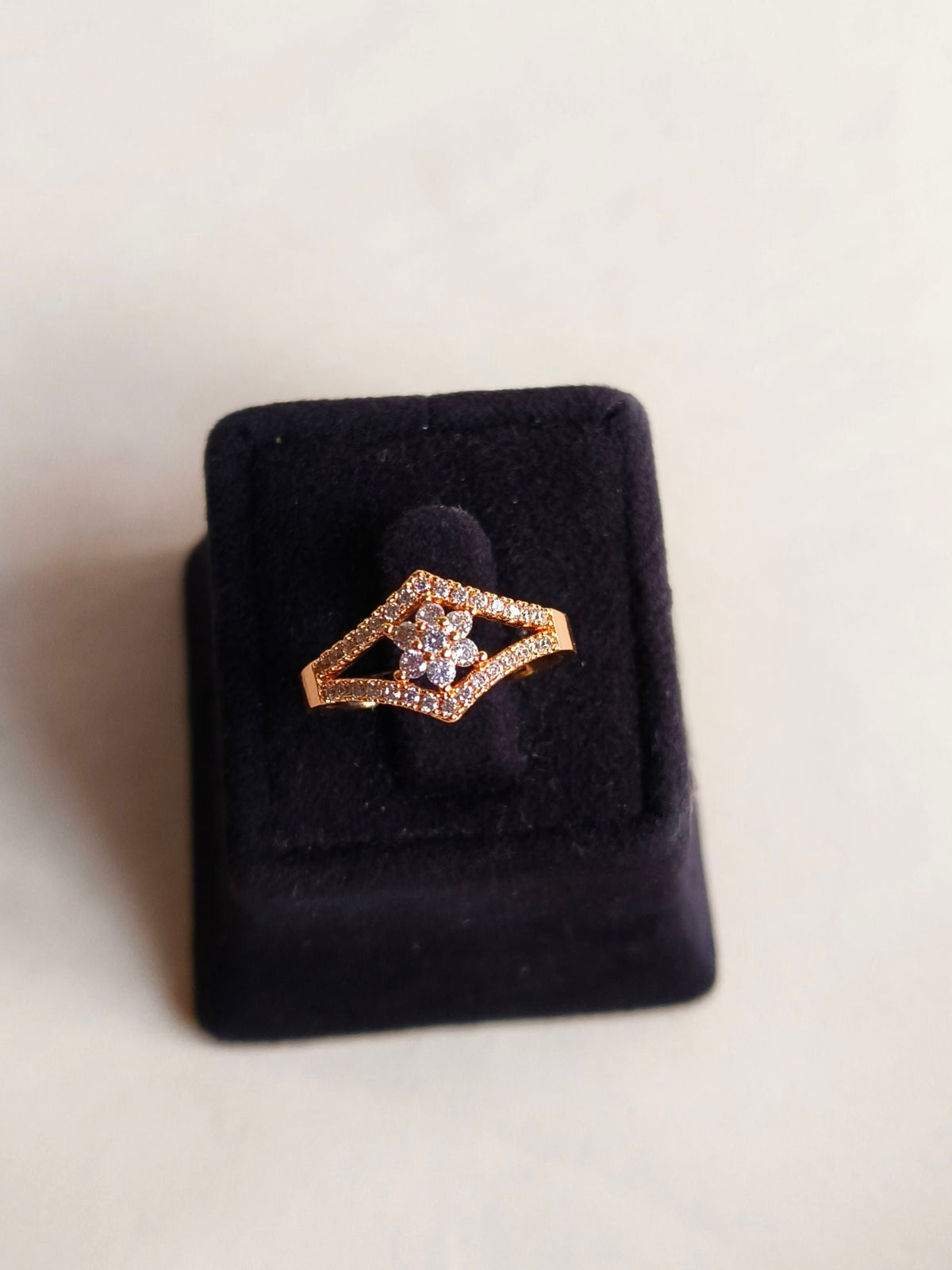 Stylish American Diamond Adjustable Ring | AMOLA