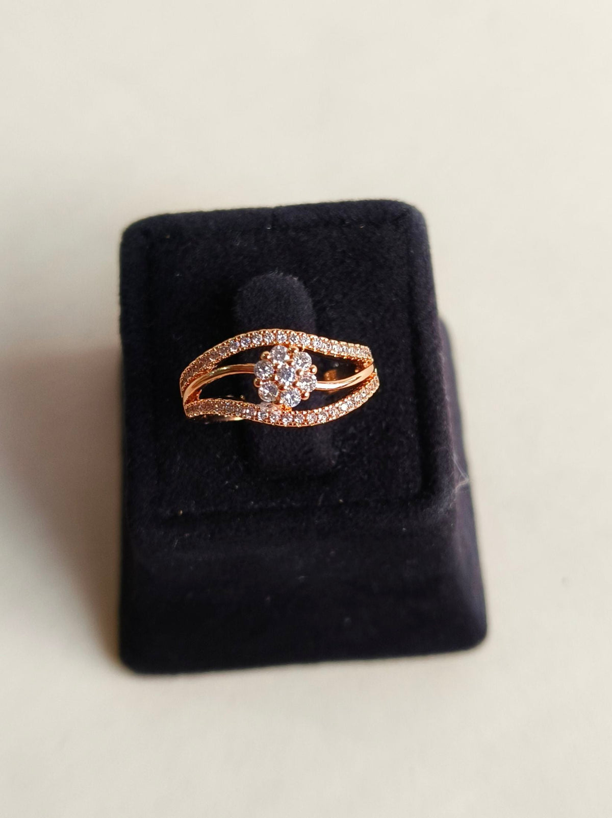 Stylish American Diamond Adjustable Ring | AMOLA