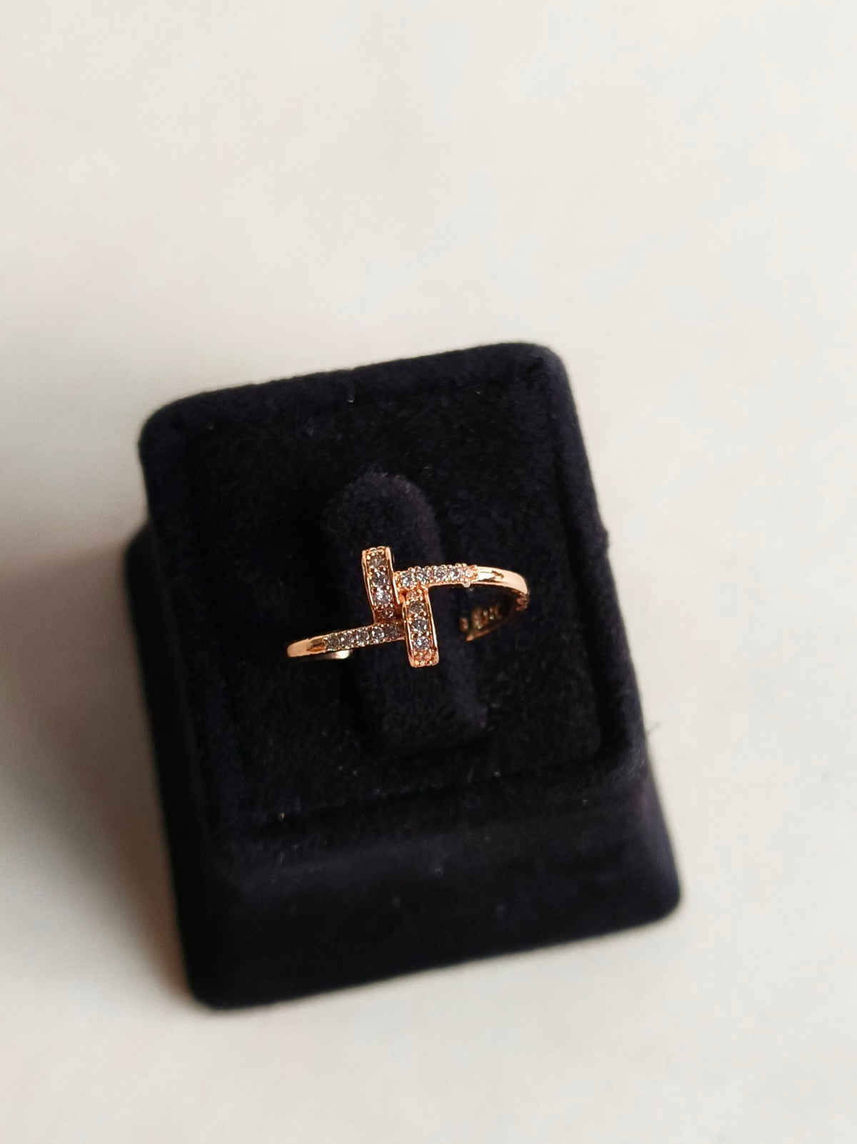 Stylish American Diamond Adjustable Ring | AMOLA