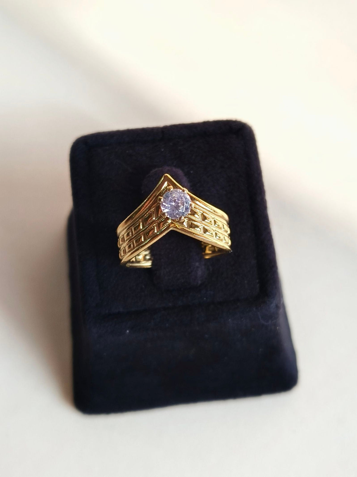 Timeless American Diamond Adjustable Ring | AMOLA