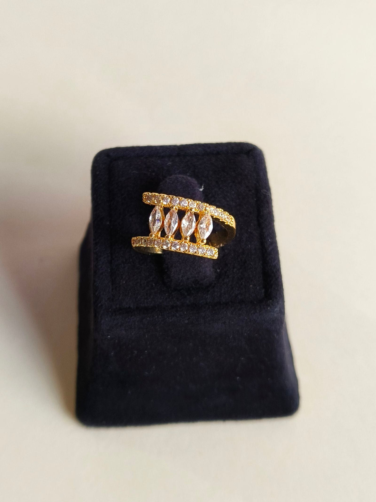 Timeless American Diamond Adjustable Ring | AMOLA