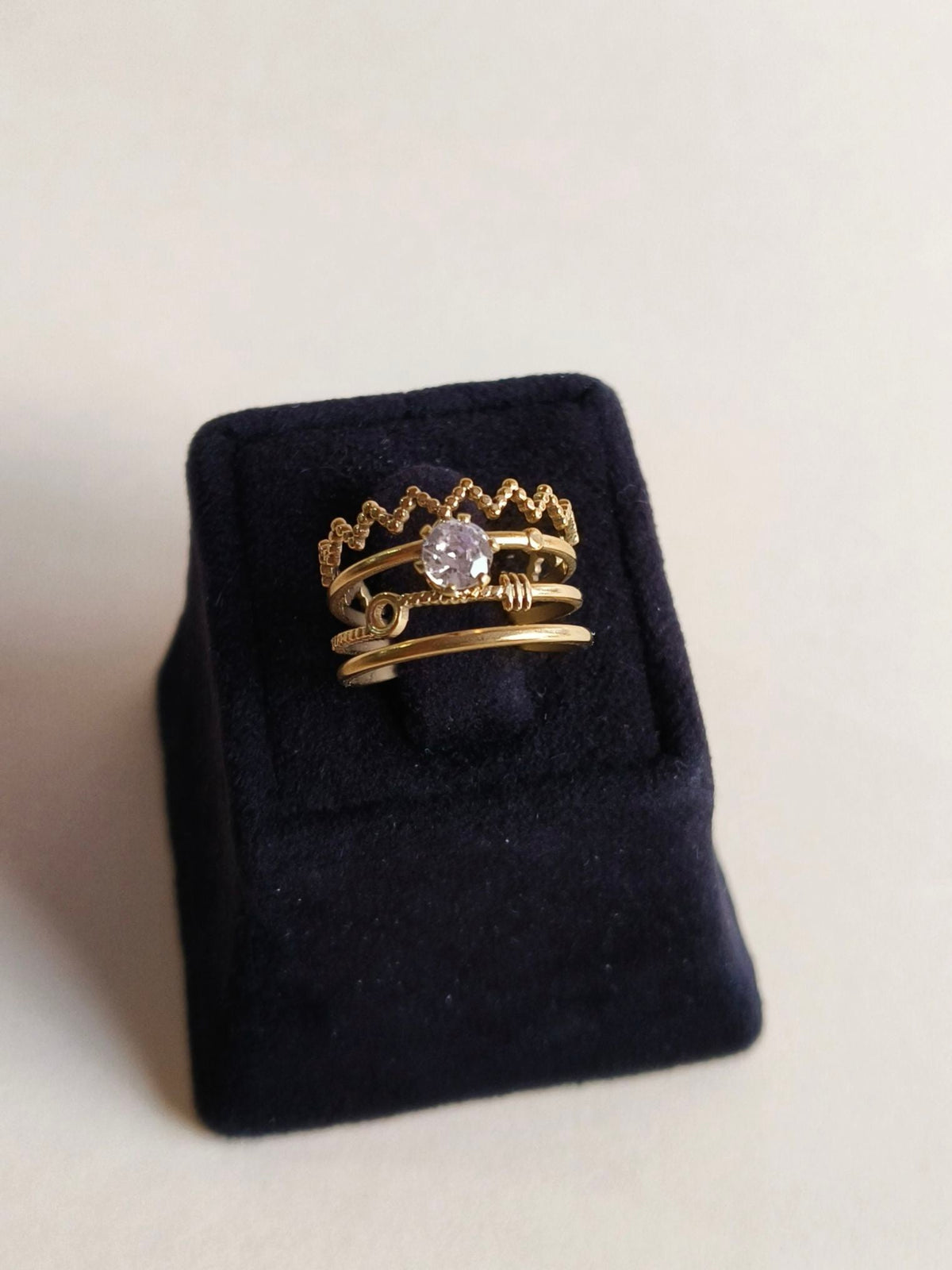 Timeless American Diamond Adjustable Ring | AMOLA