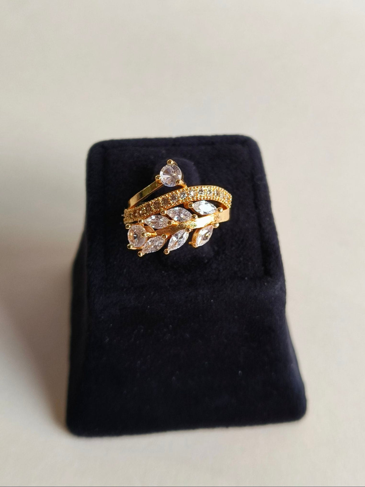 Timeless American Diamond Adjustable Ring | AMOLA