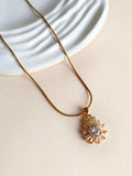 Golden Sunburst Pendant Necklace | AMOLA