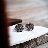 Stone Studded Oxidized Toe Ring | AMOLA