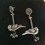 Replica Peacock Oxidised Dangler Earrings | AMOLA