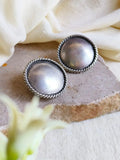 Timeless Silver Coin Stud Earrings | AMOLA