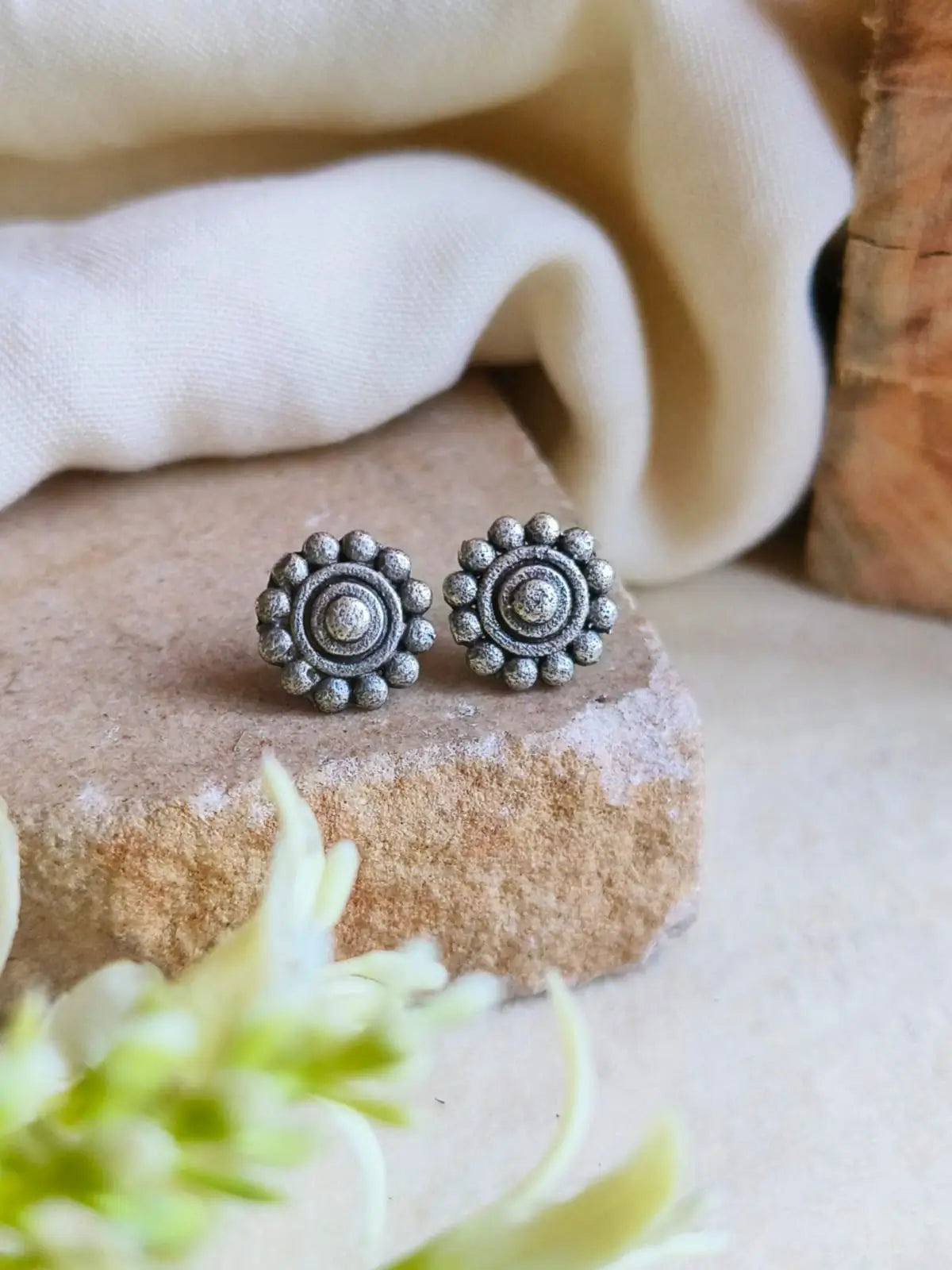 Classic Tiny Round Stud Earrings | AMOLA