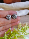 Elegant 925 Silver Tiny Lotus Studs | AMOLA