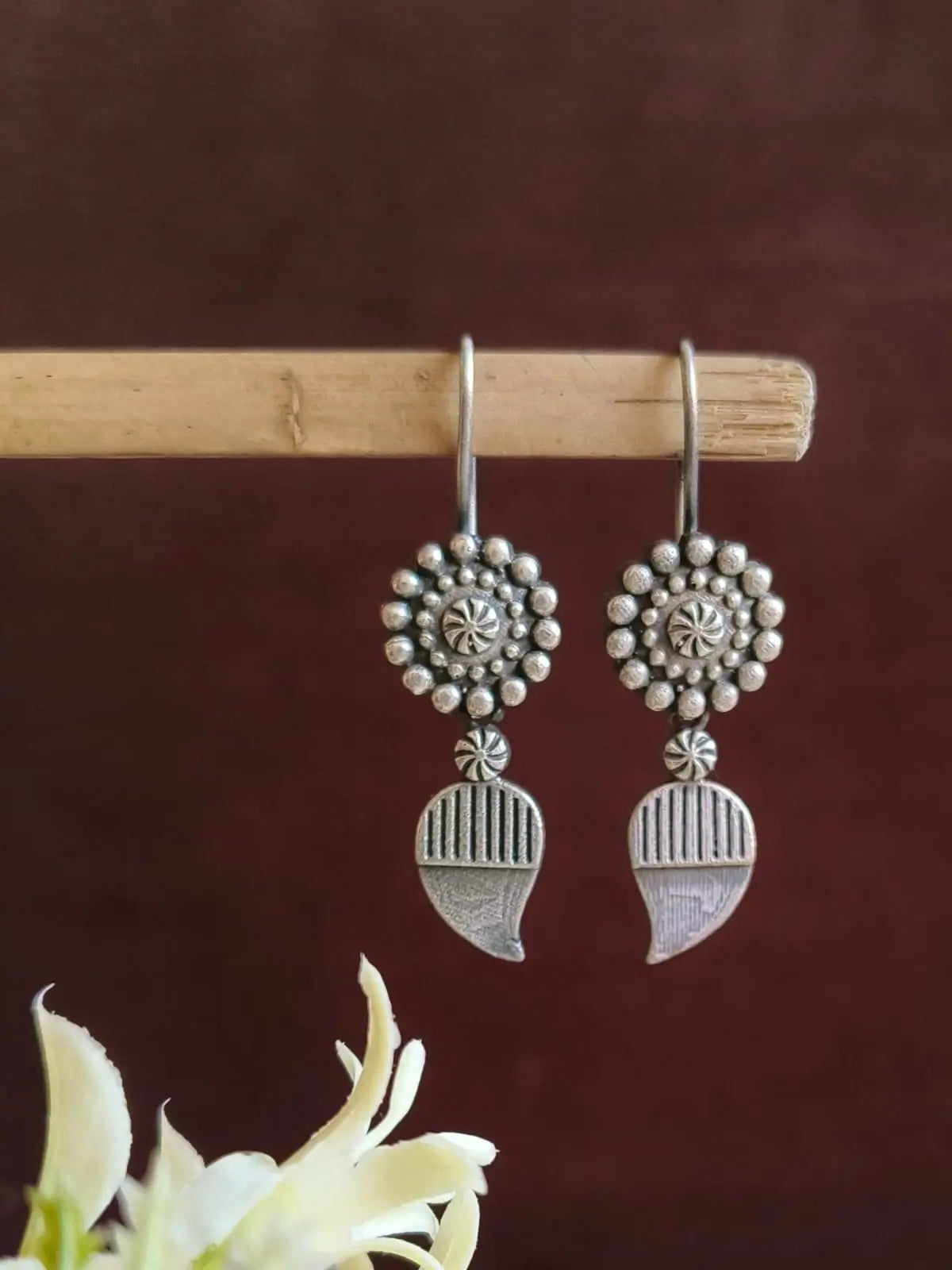 Elegant Silver Keri Hook Earrings | AMOLA