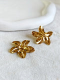 Golden Anti-Tarnish Blossom Floral Studs | AMOLA