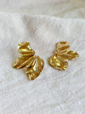 Floral Petal Imitation Gold Ear Studs | AMOLA