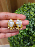 Elegant Freshwater Pearl Drop Stud Earrings | AMOLA