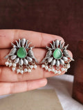 Silver Monalisa Pearl Drop Stud Earring | AMOLA