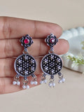 Silver Tone German Silver Dangler Earring | AMOLA