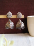 Triangular Oxidized jhumki earrings