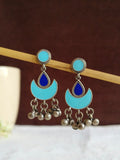 Hand painted Enamel Oxidised Earrings | AMOLA