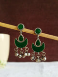Hand painted Enamel Oxidised Earrings | AMOLA