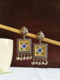 Hand-Painted Oxidized Ghungroo Earrings | AMOLA