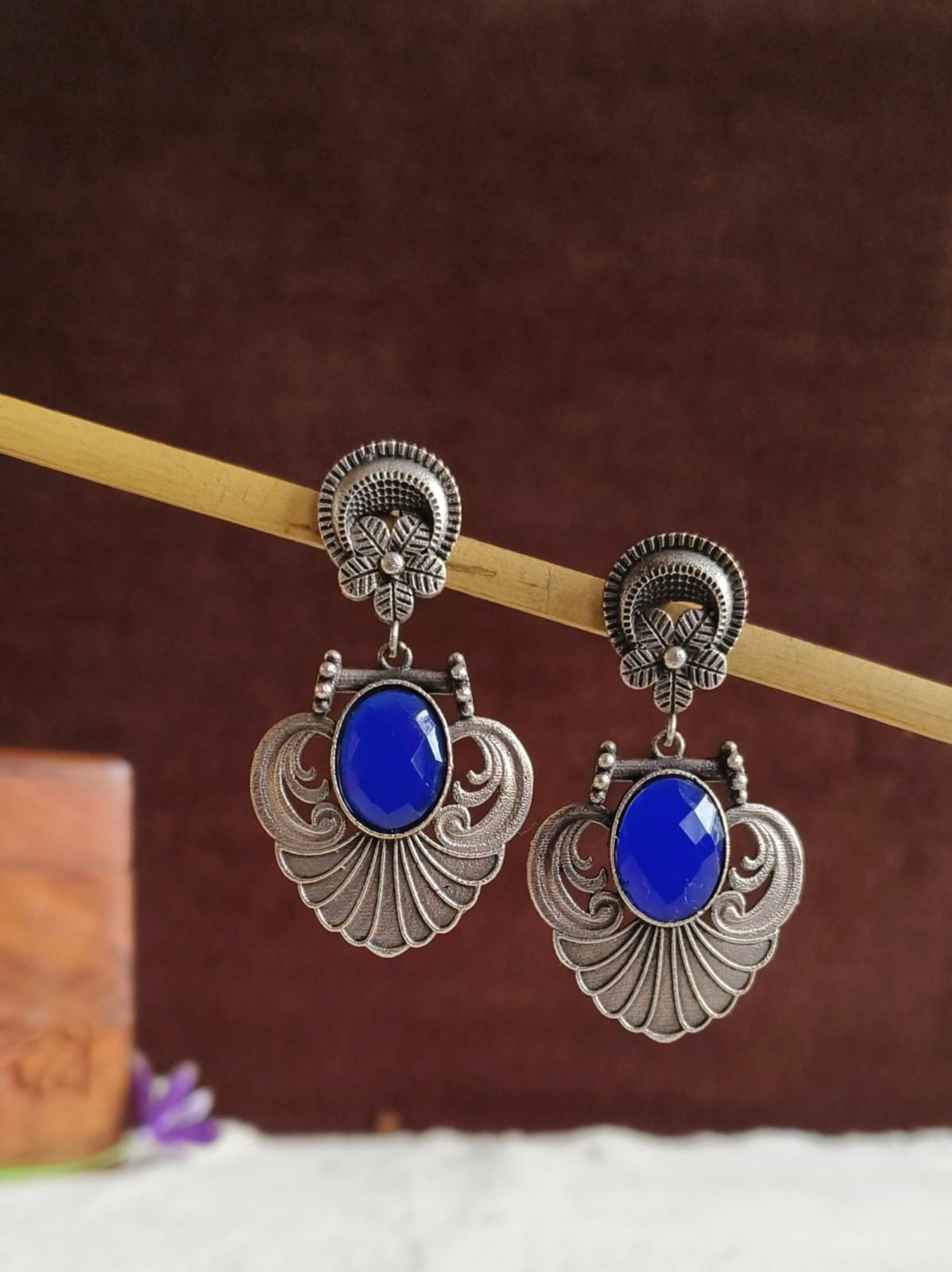 Monalisha Filigree Oxidized Statement Dangler Earrings | AMOLA