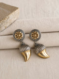 Dual Tone Mango Shape Dangler Earring | AMOLA