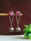 Oxidized long jhumka