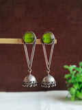 Oxidized long jhumka