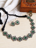 Floral Oxidized Necklace Set | AMOLA