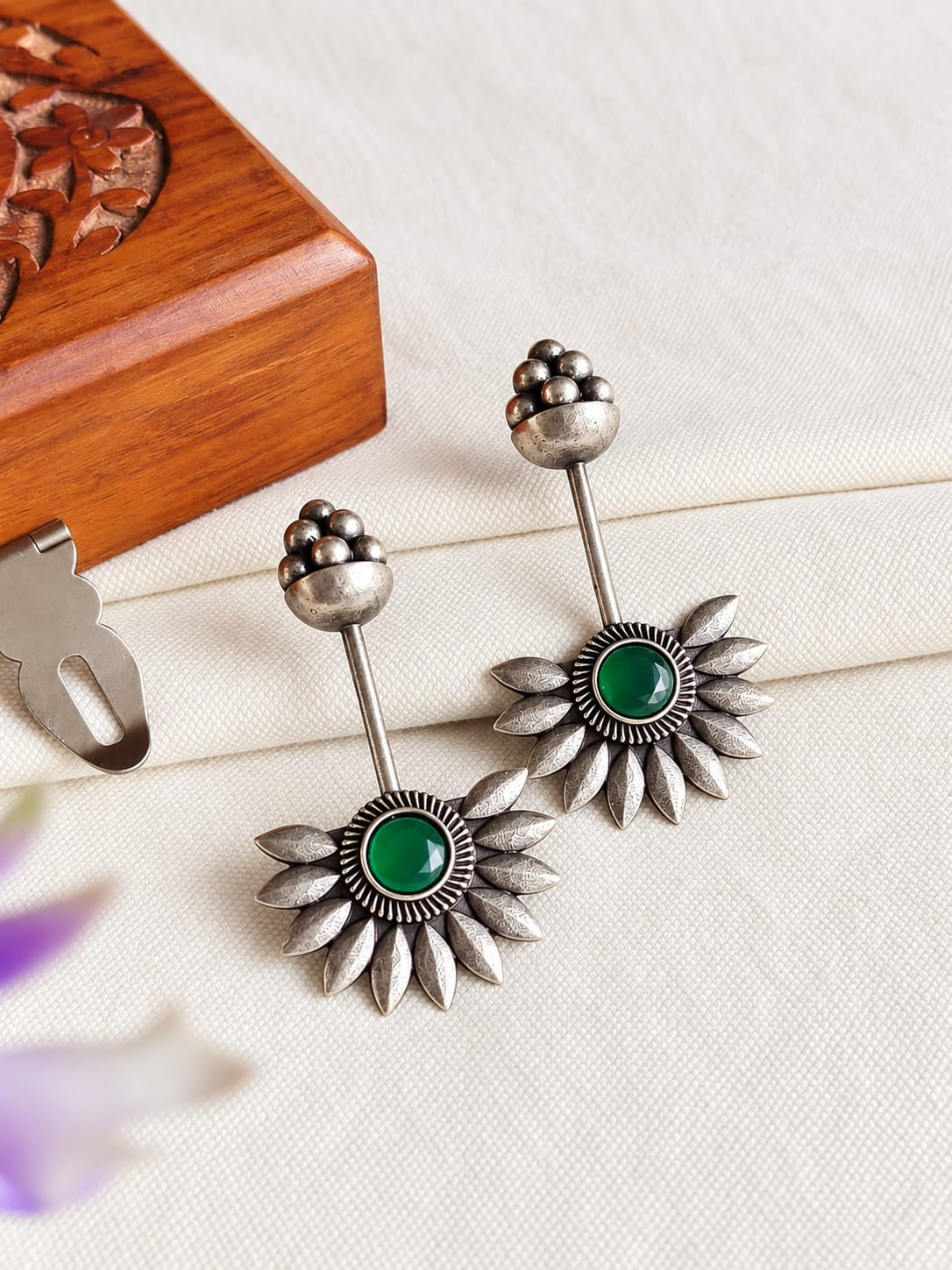 oxidized Silver plated Stud