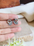 Silver-Plated Peacock Stud Earrings: Timeless Style for Every Day | AMOLA
