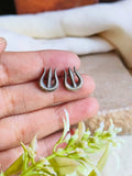 Silver-Plated Trishul Stud Earrings: Casual Elegance with a Twist | AMOLA