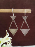 Elegant Silver-Plated Kite Hook Earrings | AMOLA