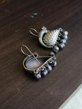 Silver-Plated Daily Wear Peacock Earrings with Ghungroo | AMOLA