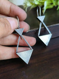 Elegant Silver-Plated Kite Hook Earrings | AMOLA
