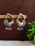 Chirpy Sparrow Silver Danglers for Daily Glam | AMOLA