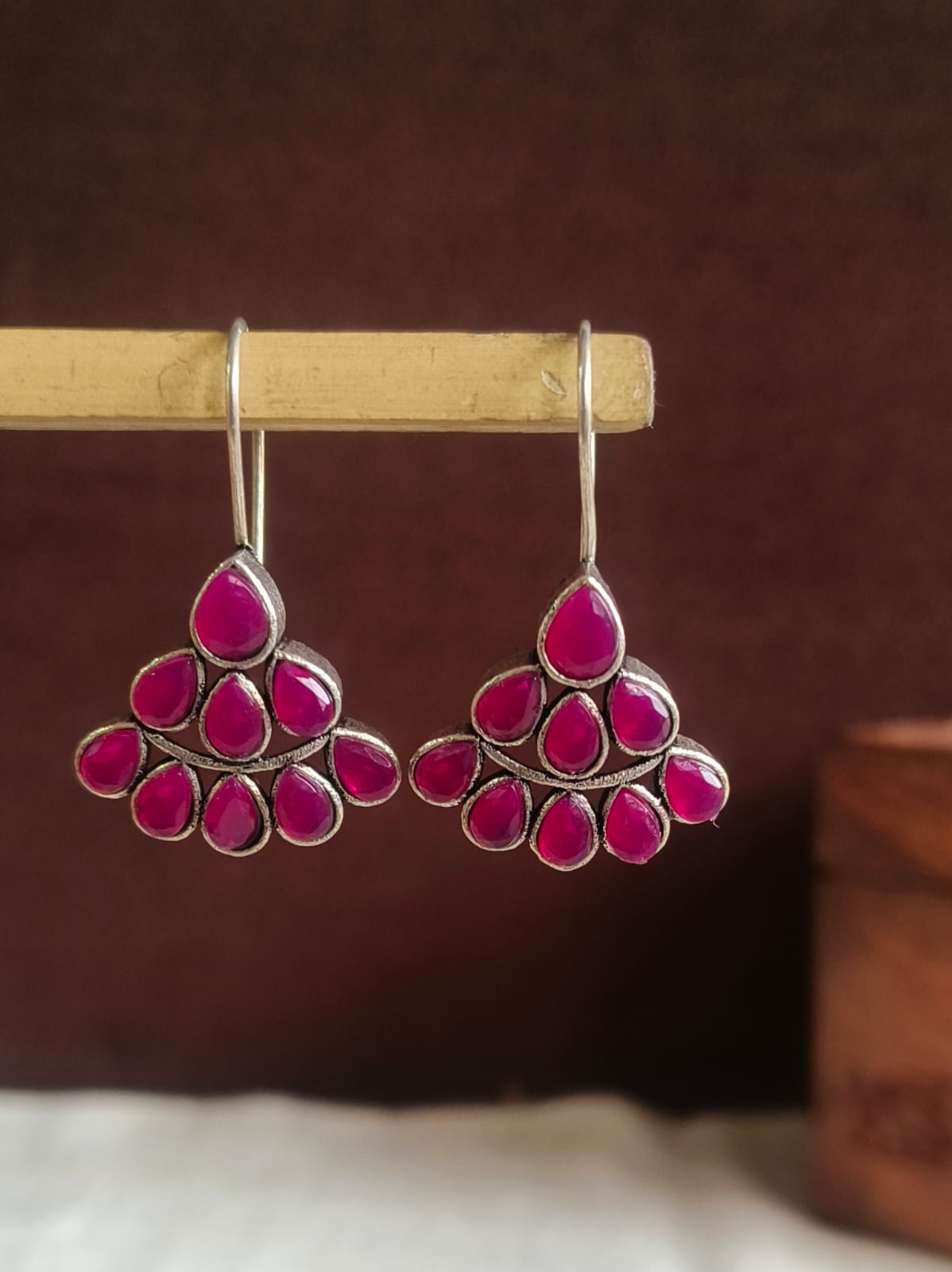 Dew Drop daily wear Oxidised Earrings | AMOLA