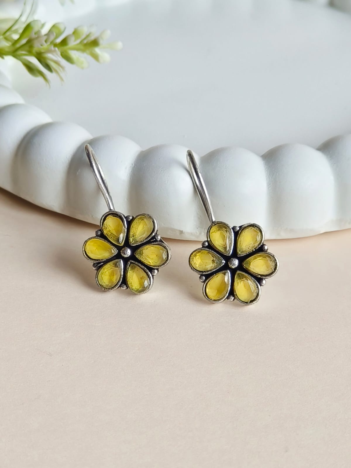 Cubic Zirconia Oxidised Stud Earrings | AMOLA